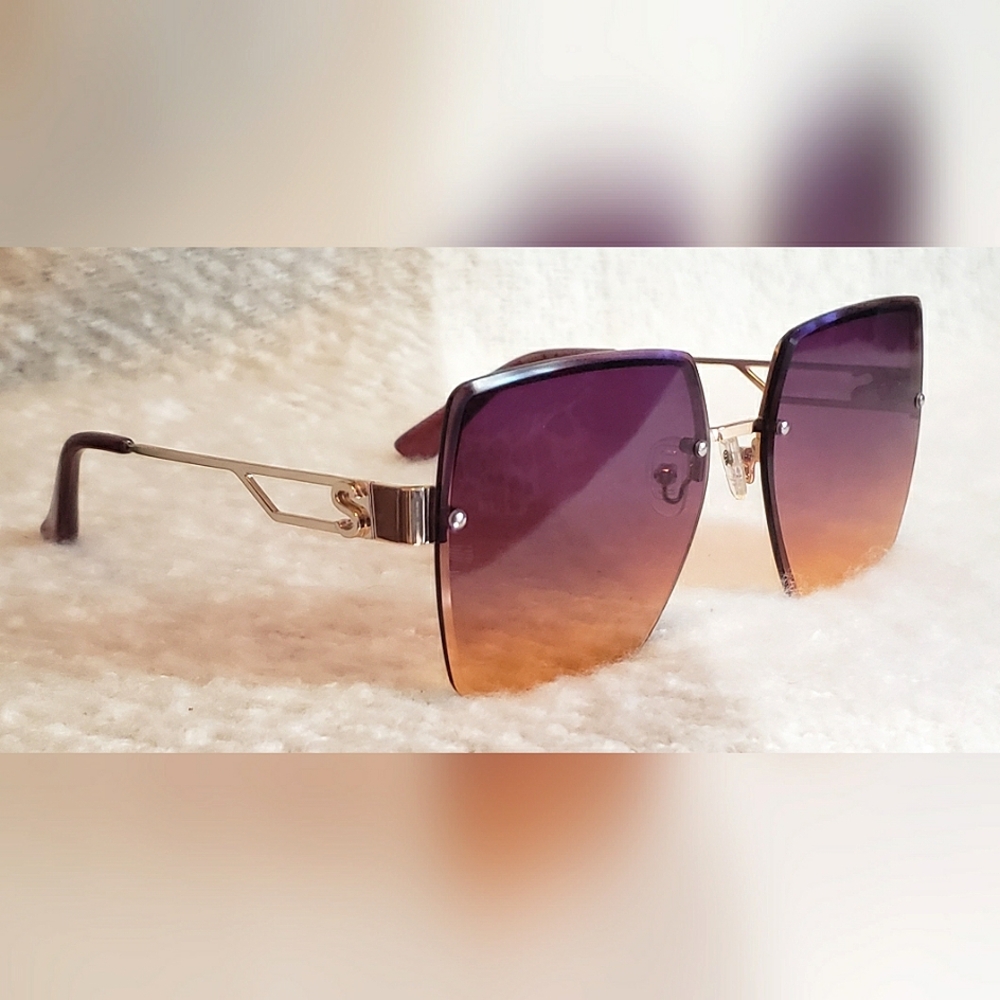 SKECHERS Ultra Fashion Cool Vibes Womens Pink and Gold Square Sunglasses